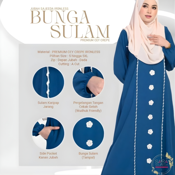Jubah Bunga Sulam